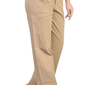 unique girl women khaki cotton blend trousers